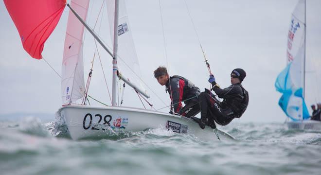 Scott Wallis and Josh Voller (GBR) - 420 and 470 Junior European Championships 2013 &copy;  Alan Dop Photography
